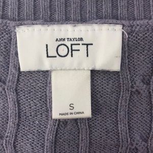 LOFT Sweaters - LOFT Purple Cable Knit V-Neck Sweater S LOFT Sweaters - LOFT Purple Cable Knit V-Neck Sweater S